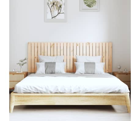 vidaXL Stensko posteljno vzglavje 166x3x60 cm trdna borovina