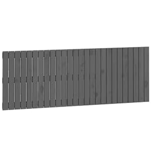 Nástěnné čelo postele šedé 166 x 3 x 60 cm masivní borové dřevo - obrázek 2