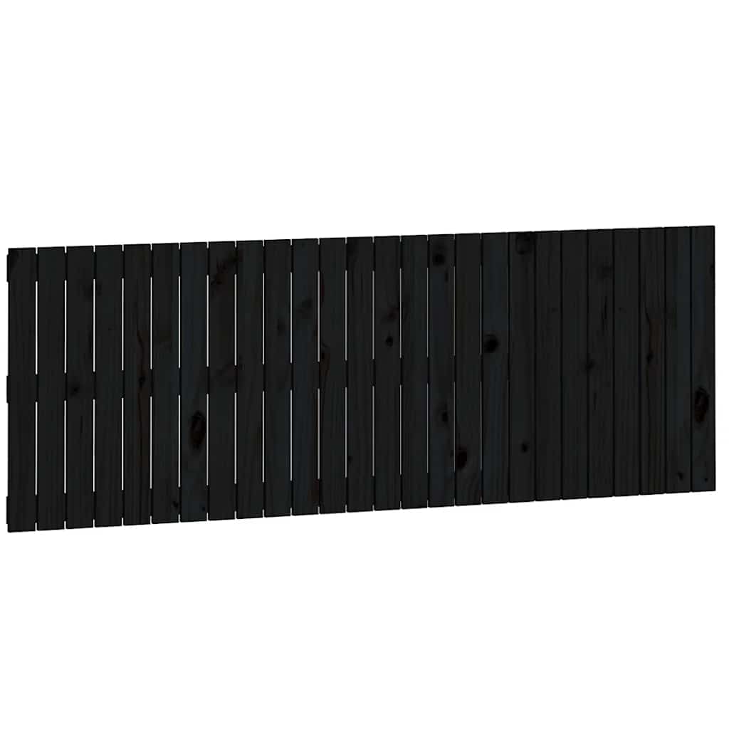 E-shop vidaXL Nástenné čelo postele čierne 166x3x60 cm masívna borovica