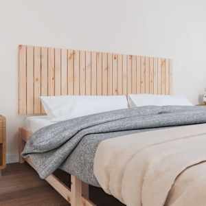 Stensko posteljno vzglavje 185x3x60 cm trdna borovina