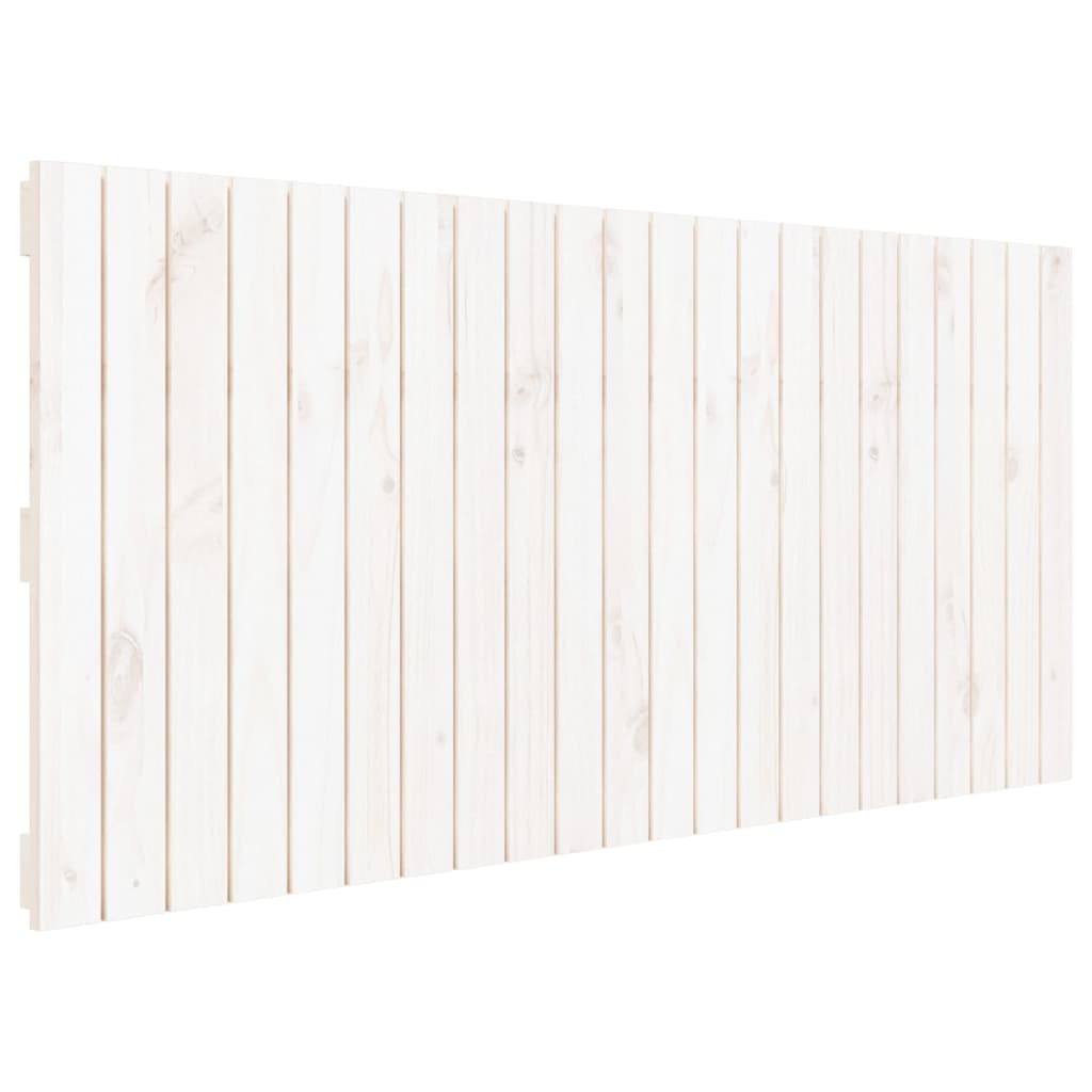 vidaXL Nástěnné čelo postele bílé 140 x 3 x 60 cm masivní borové dřevo