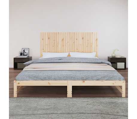 vidaXL Cabecero de cama de pared madera maciza de pino 204x3x90 cm