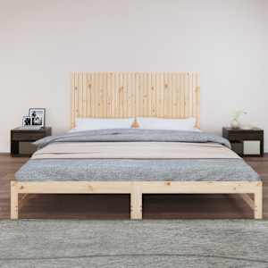 vidaXL Cabecero de cama de pared madera maciza de pino 204x3x90 cm