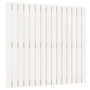 Nástěnné čelo postele bílé 95,5x3x90 cm masivní borové dřevo - obrázek 2