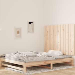Nástěnné čelo postele 127,5 x 3 x 90 cm masivní borové dřevo - obrázek 1