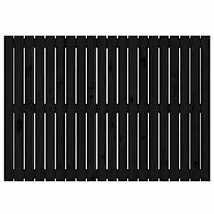 Nástěnné čelo postele černé 127,5x3x90 cm masivní borové dřevo - obrázek 4