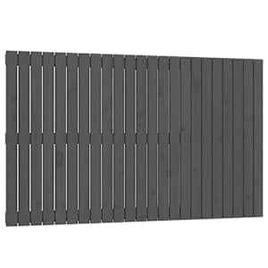 Nástěnné čelo postele šedé 147x3x90 cm masivní borové dřevo - obrázek 2