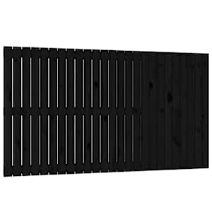 Nástěnné čelo postele černé 159,5x3x90 cm masivní borové dřevo - obrázek 2