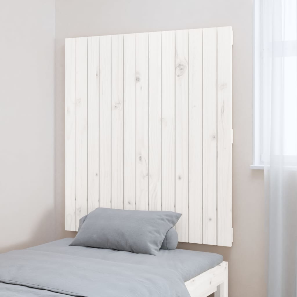 vidaXL Wandhoofdbord 82,5x3x90 cm massief grenenhout wit afbeelding