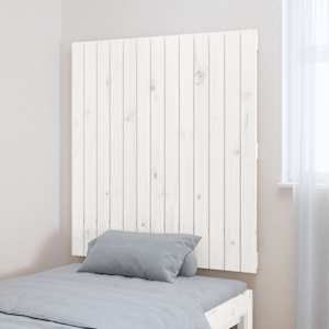 Nástěnné čelo postele bílé 82,5x3x90 cm masivní borové dřevo - obrázek 3