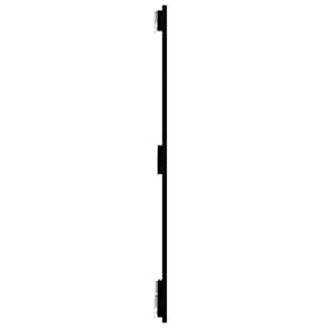 Nástěnné čelo postele černé 82,5x3x90 cm masivní borové dřevo - obrázek 5