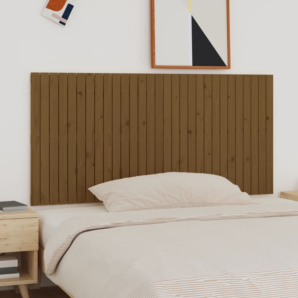 vidaXL Tăblie de pat pentru perete, maro miere, 185x3x90 cm, lemn pin