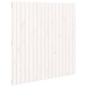 Nástěnné čelo postele bílé 108x3x110 cm masivní borové dřevo - obrázek 2