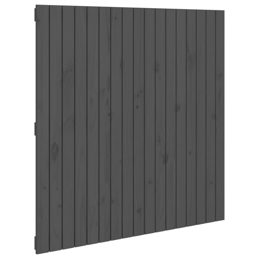 Thumbnail - vidaXL Wand-Kopfteil Grau 108x3x110 cm Massivholz Kiefer