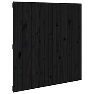 Nástěnné čelo postele černé 108x3x110 cm masivní borové dřevo - obrázek 2