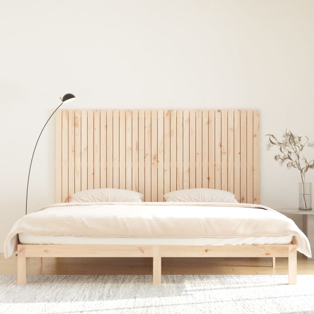 vidaXL Hoofdbord wandmontage 204x3x110 cm massief grenenhout afbeelding