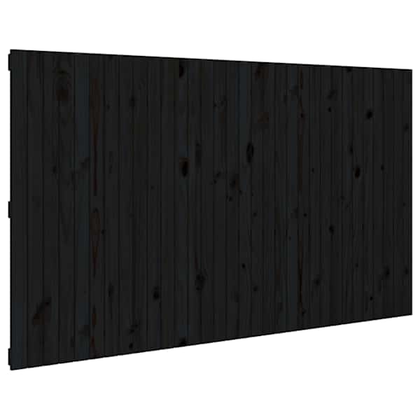 vidaXL seinale kinnitatav voodipeats, must, 204x3x110 cm, m&auml;nnipuit