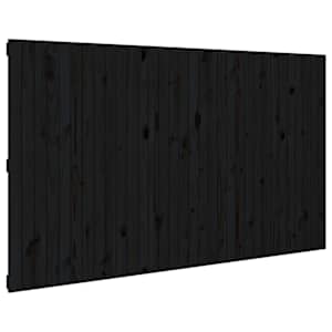 Nástěnné čelo postele černé 204x3x110 cm masivní borové dřevo - obrázek 2