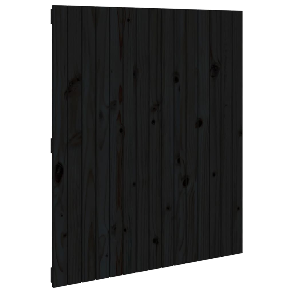 vidaXL Wandhoofdbord 95,5x3x110 cm massief grenenhout zwart, foto 3