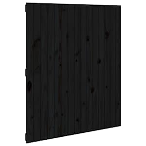 Nástěnné čelo postele černé 95,5x3x110 cm masivní borové dřevo - obrázek 2