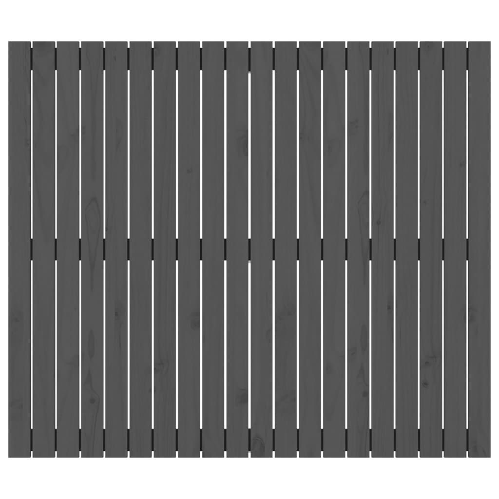 vidaXL Wandhoofdbord 127,5x3x110 cm massief grenenhout grijs, foto 4