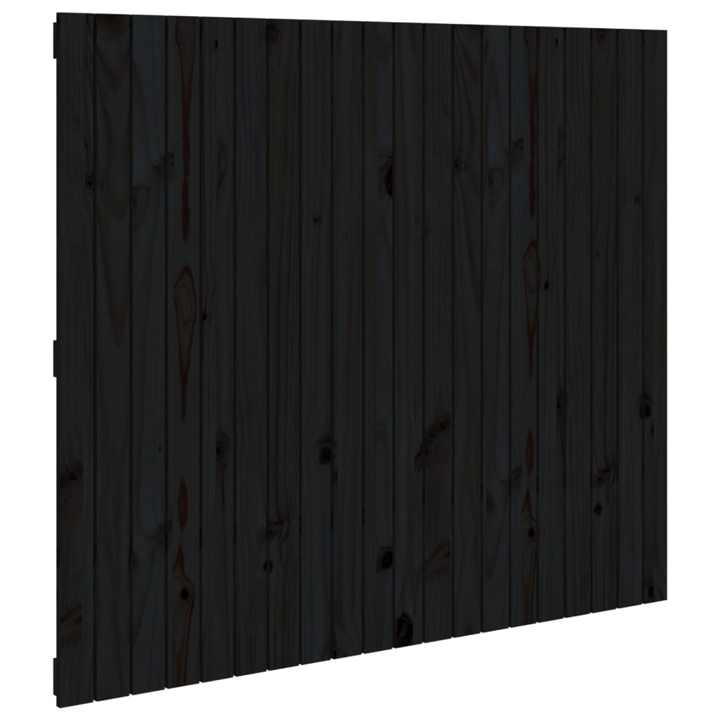vidaXL Wandhoofdbord 127,5x3x110 cm massief grenenhout zwart, foto 3