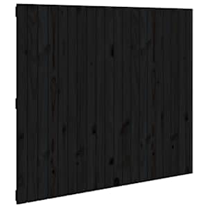 Nástěnné čelo postele černé 127,5x3x110 cm masivní borové dřevo - obrázek 2