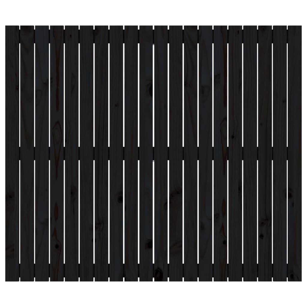 vidaXL Wandhoofdbord 127,5x3x110 cm massief grenenhout zwart, foto 4