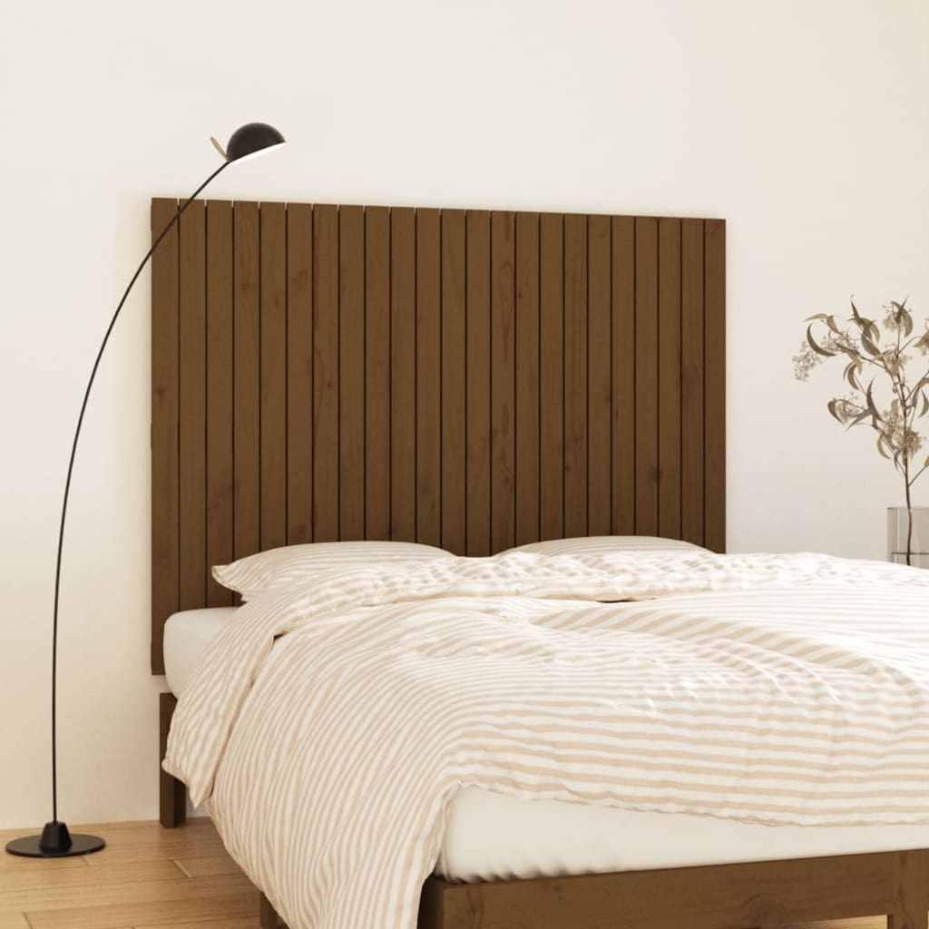 vida XL Wand-Kopfteil Honigbraun 146,5x 3x 110 cm Massivholz Kiefer