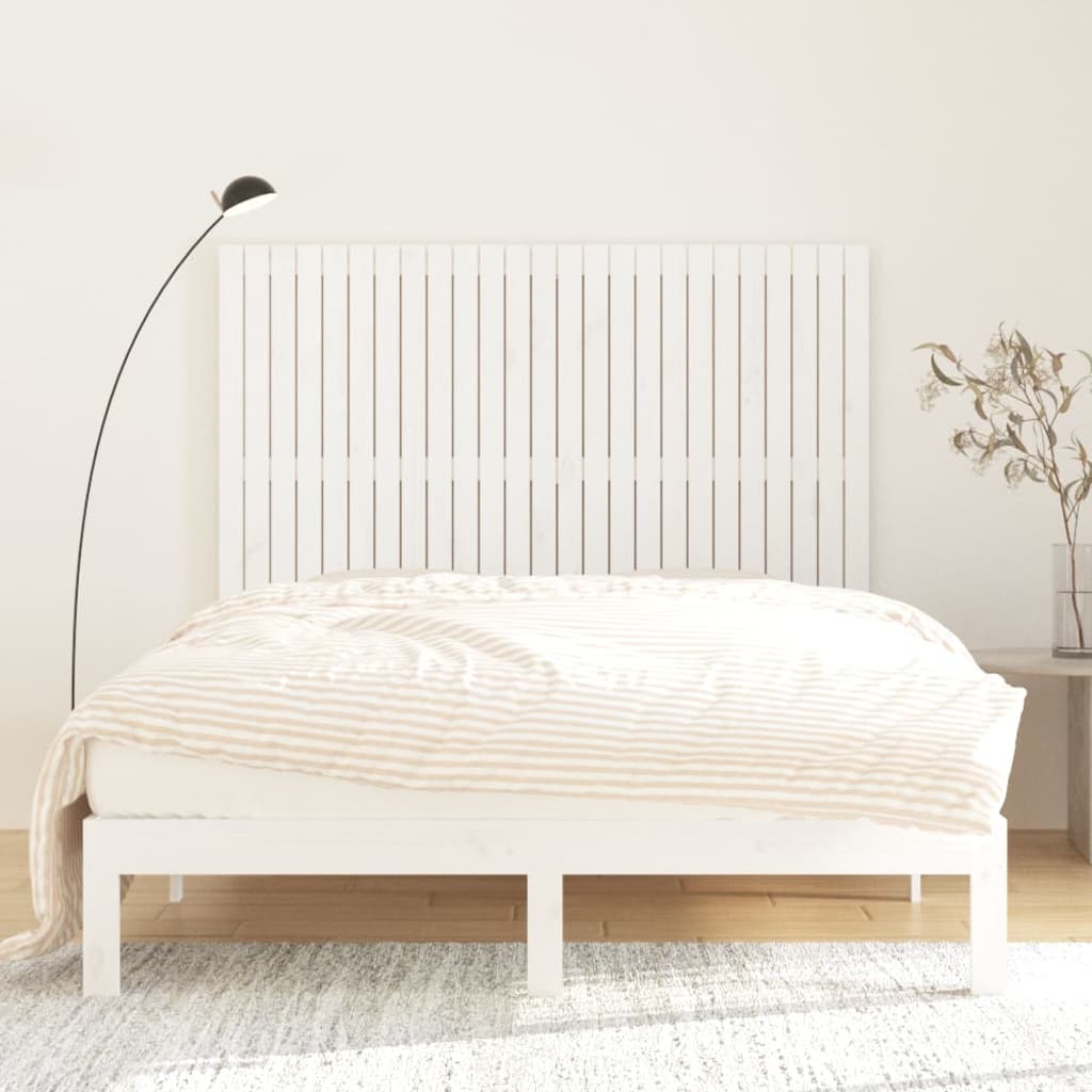 vidaXL Wandhoofdbord 159,5x3x110 cm massief grenenhout wit, foto 2