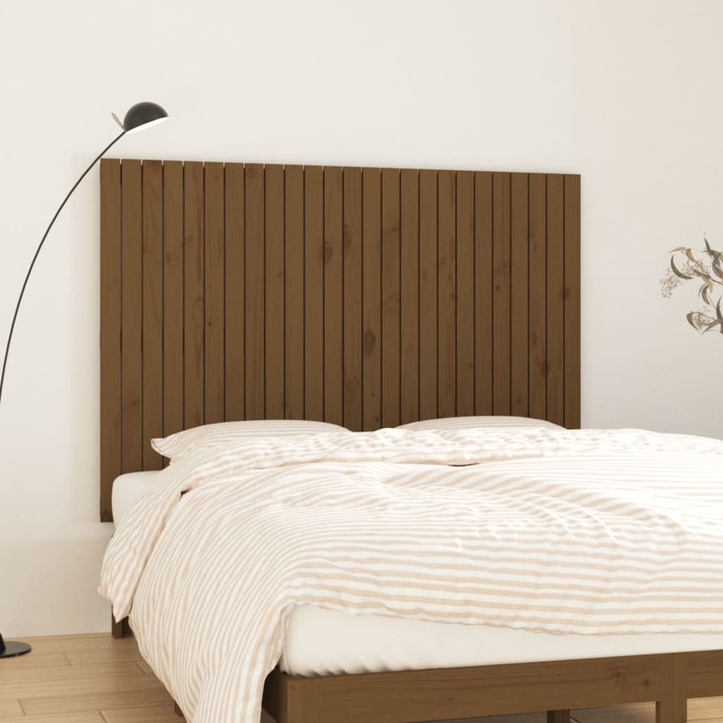 vidaXL Tăblie de pat pentru perete, maro miere 159,5x3x110 cm lemn pin