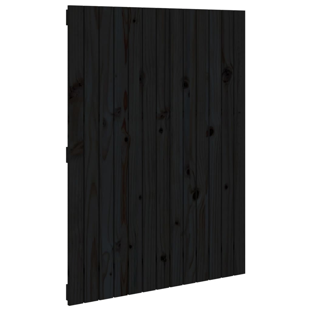 vidaXL Wandhoofdbord 82,5x3x110 cm massief grenenhout zwart, foto 3