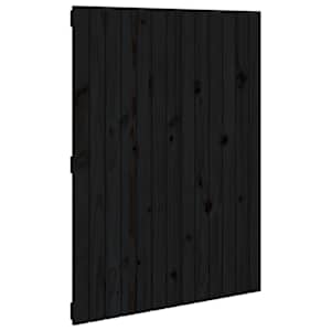 Nástěnné čelo postele černé 82,5x3x110 cm masivní borové dřevo - obrázek 2