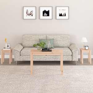 Hnízdové stolky 3 ks masivní borové dřevo - obrázek 1