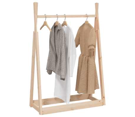 vidaXL Clothes Rack 100x45x150 cm Solid Wood Pine