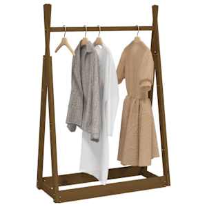 vidaXL Vaateteline hunajanruskea 100x45x150 cm t&auml;ysi m&auml;nty