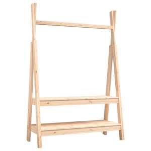 Stojan na oblečení 100 x 45,5 x 150 cm masivní borové dřevo - obrázek 2