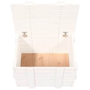 Úložný box bílý 58 x 40,5 x 42 cm masivní borové dřevo - obrázek 9