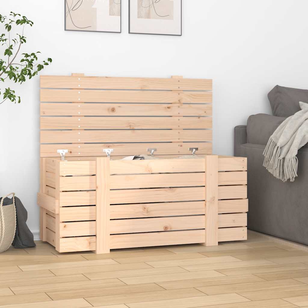 vidaXL Truhe 91x40,5x42 cm Massivholz Kiefer