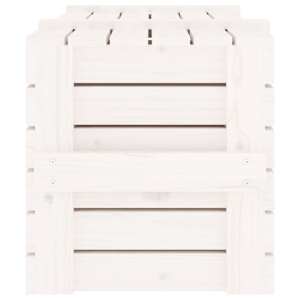 Úložný box bílý 91 x 40,5 x 42 cm masivní borové dřevo - obrázek 8