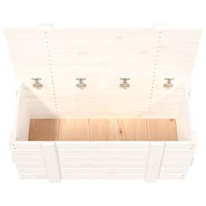 Úložný box bílý 91 x 40,5 x 42 cm masivní borové dřevo - obrázek 9