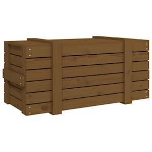 Úložný box medově hnědý 91 x 40,5 x 42 cm masivní borové dřevo - obrázek 6