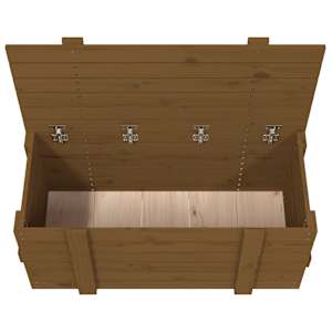 Úložný box medově hnědý 91 x 40,5 x 42 cm masivní borové dřevo - obrázek 9