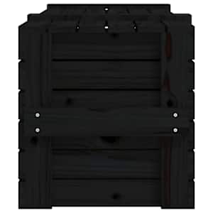 Úložný box černý 91 x 40,5 x 42 cm masivní borové dřevo - obrázek 8