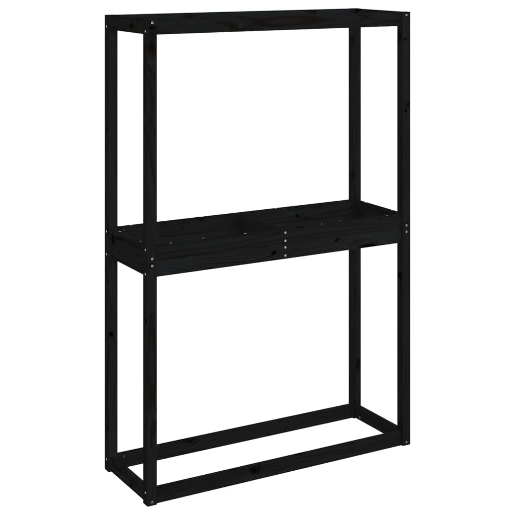 vidaXL Tire Rack Black 120x40x180 cm Solid Wood Pine