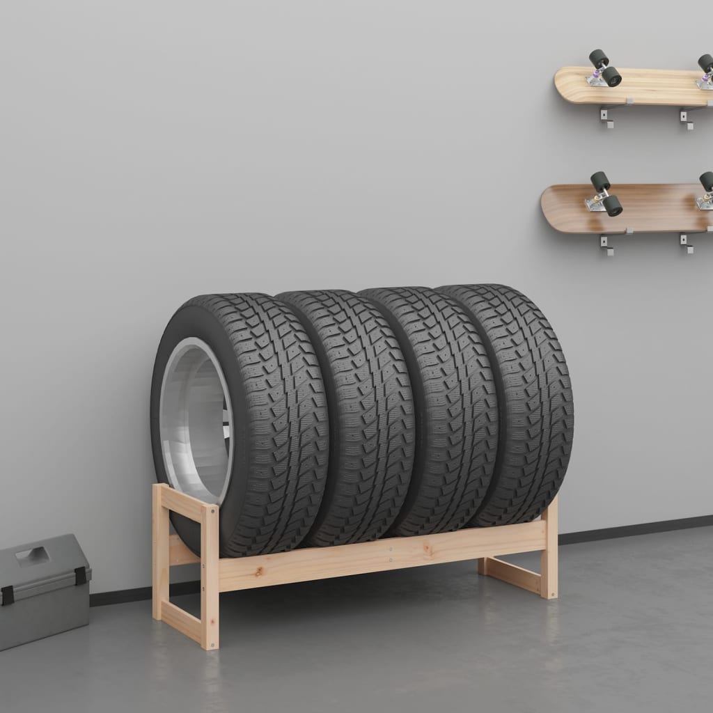 Petrashop  Stojan na pneumatiky 120 x 40 x 40 cm masivní borové dřevo
