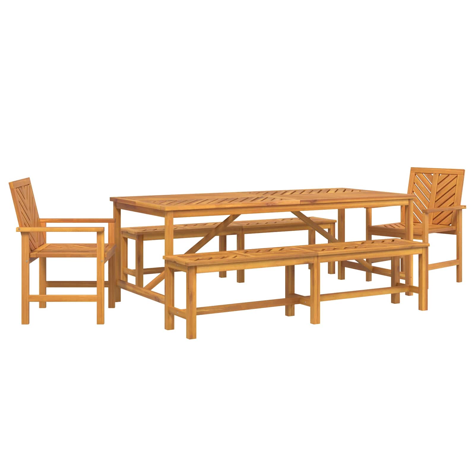 Thumbnail - vidaXL Garten Essgruppe 5 pcs Braun Massivholz Akazie