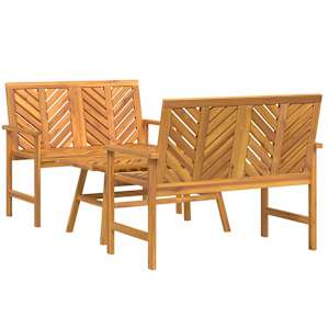Zahradní lounge set 3 pcs Hnědá Masivní akátové dřevo - obrázek 2