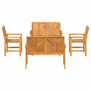 Zahradní lounge set 5 pcs Hnědá Masivní akátové dřevo - obrázek 8