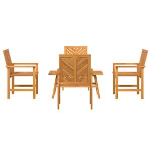Zahradní lounge set 5 pcs Hnědá Masivní akátové dřevo - obrázek 7